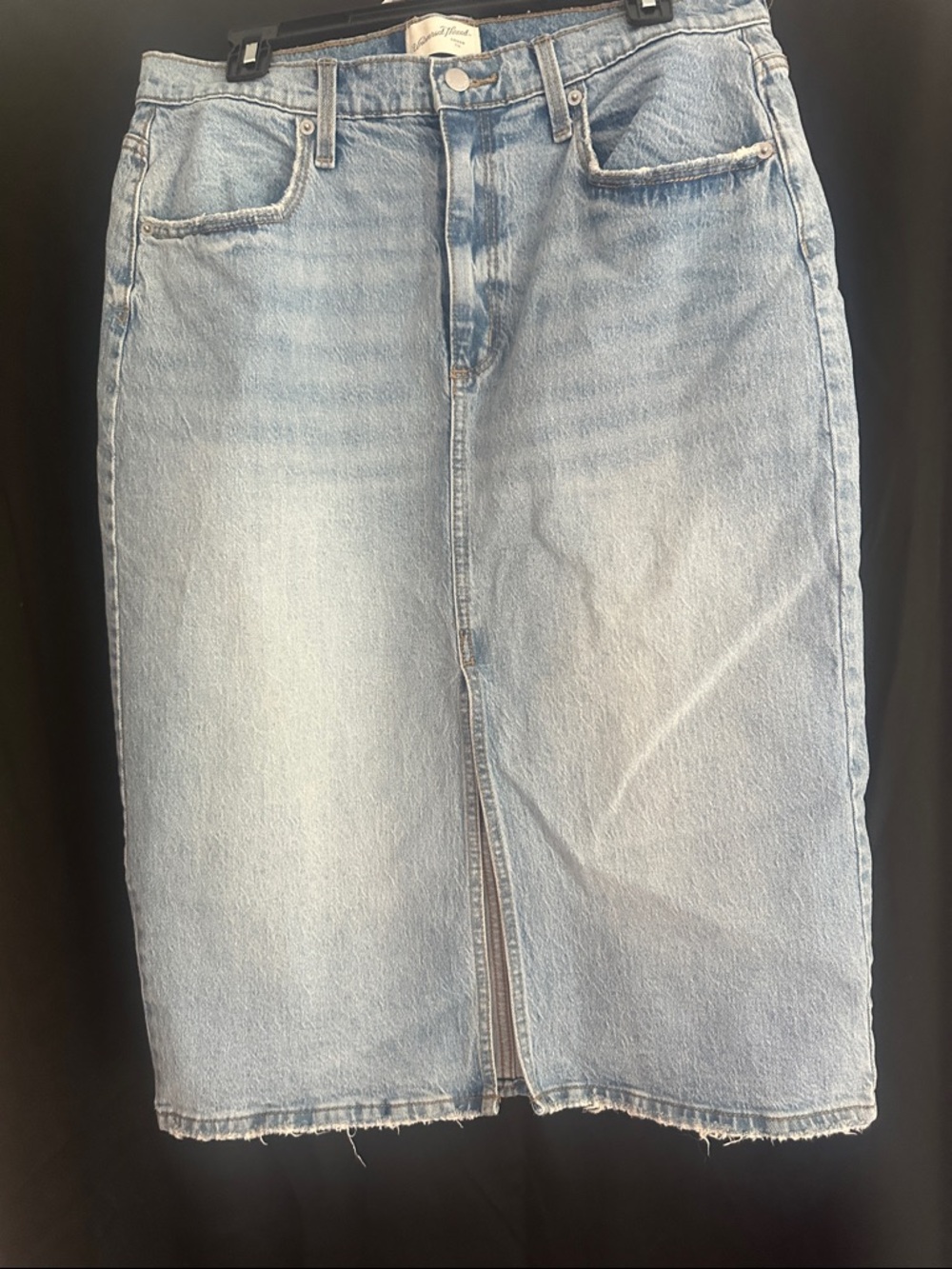 Universal Thread Light Blue Denim Midi Skirt